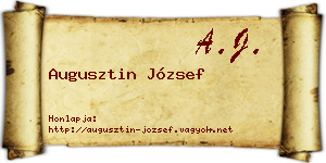Augusztin József névjegykártya