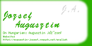 jozsef augusztin business card